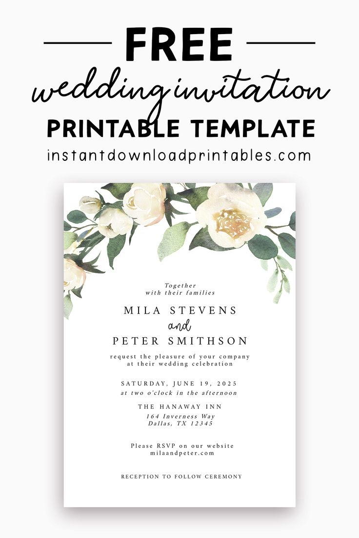 Free Printable Wedding Announcement Templates