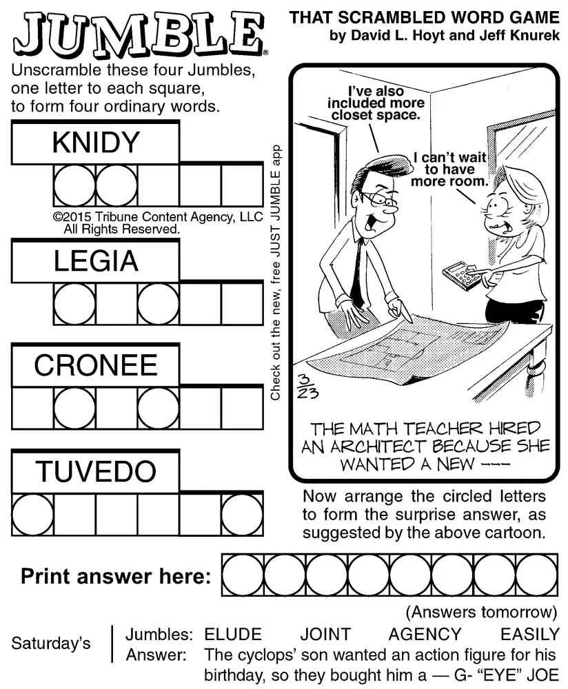 Free Printable Jumble Puzzles For Seniors