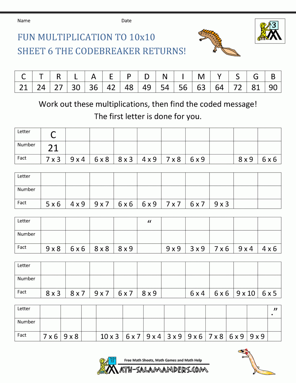 Printable Worksheets For Fun
