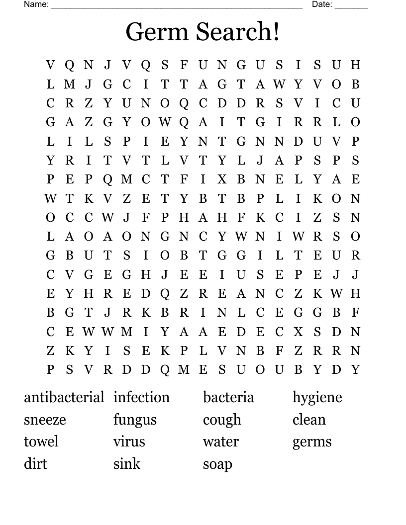 Germ Search Word Search WordMint
