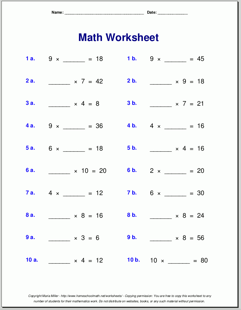 4th Grade Worksheets Free Printable