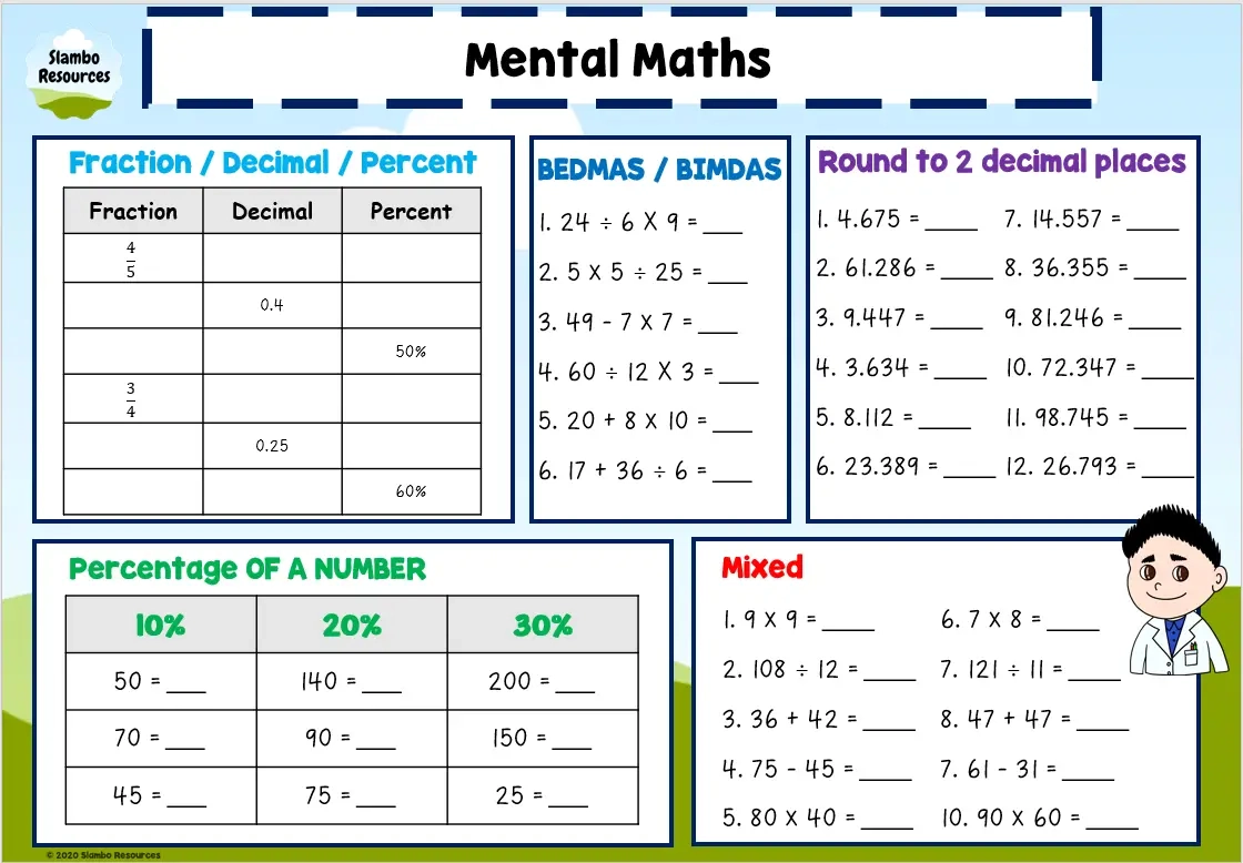 Grade 6 Maths Slamboresources