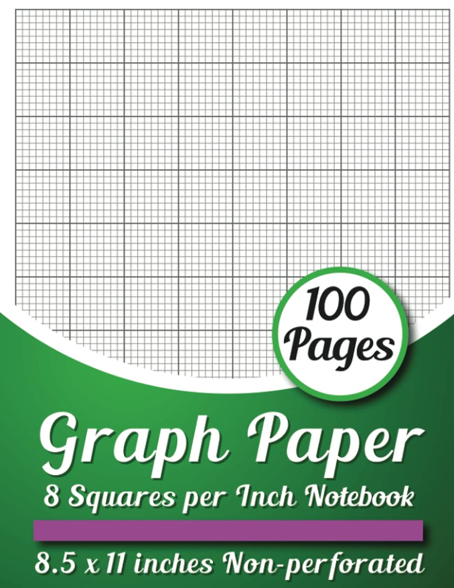 Graph Paper 8 Squares Per Inch Notebook 1 8 Inch Graph Rule 