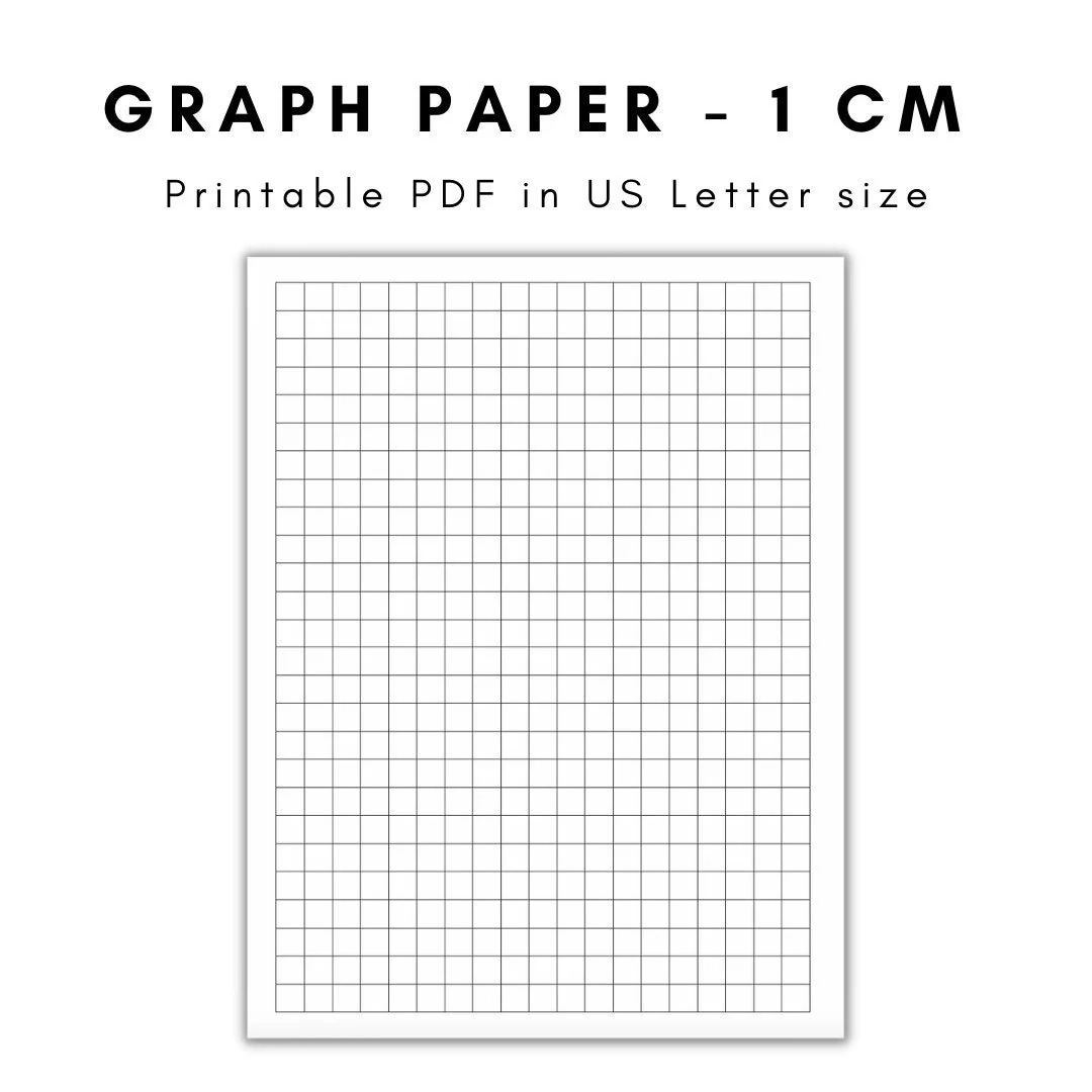 Graph Paper Printable Graph Paper Graph Paper Printable Graph Paper 1 Cm 1 Cm Graph Paper Etsy Finland