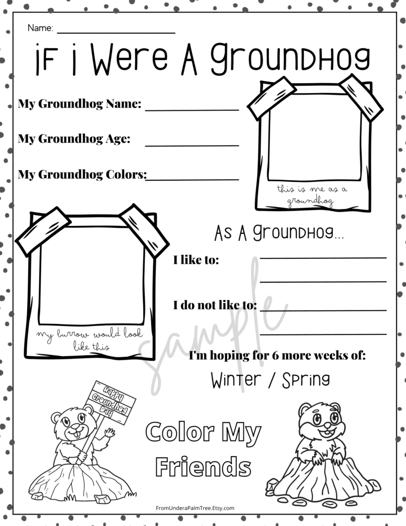 Groundhog Day Printable Worksheets