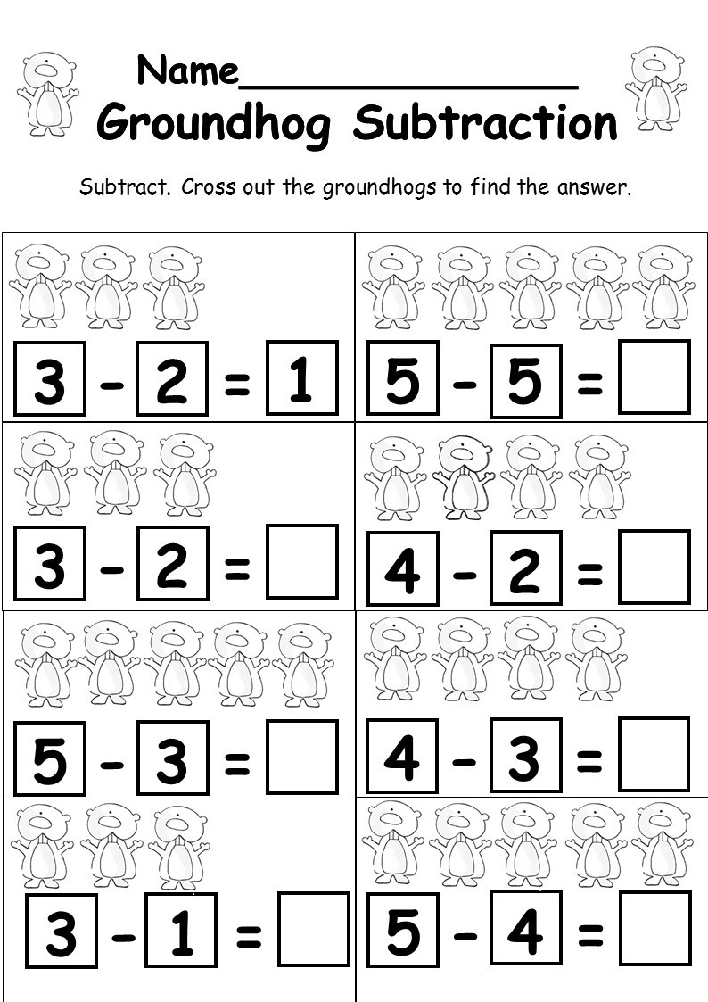 Subtraction Worksheets For Kindergarten Free Printables