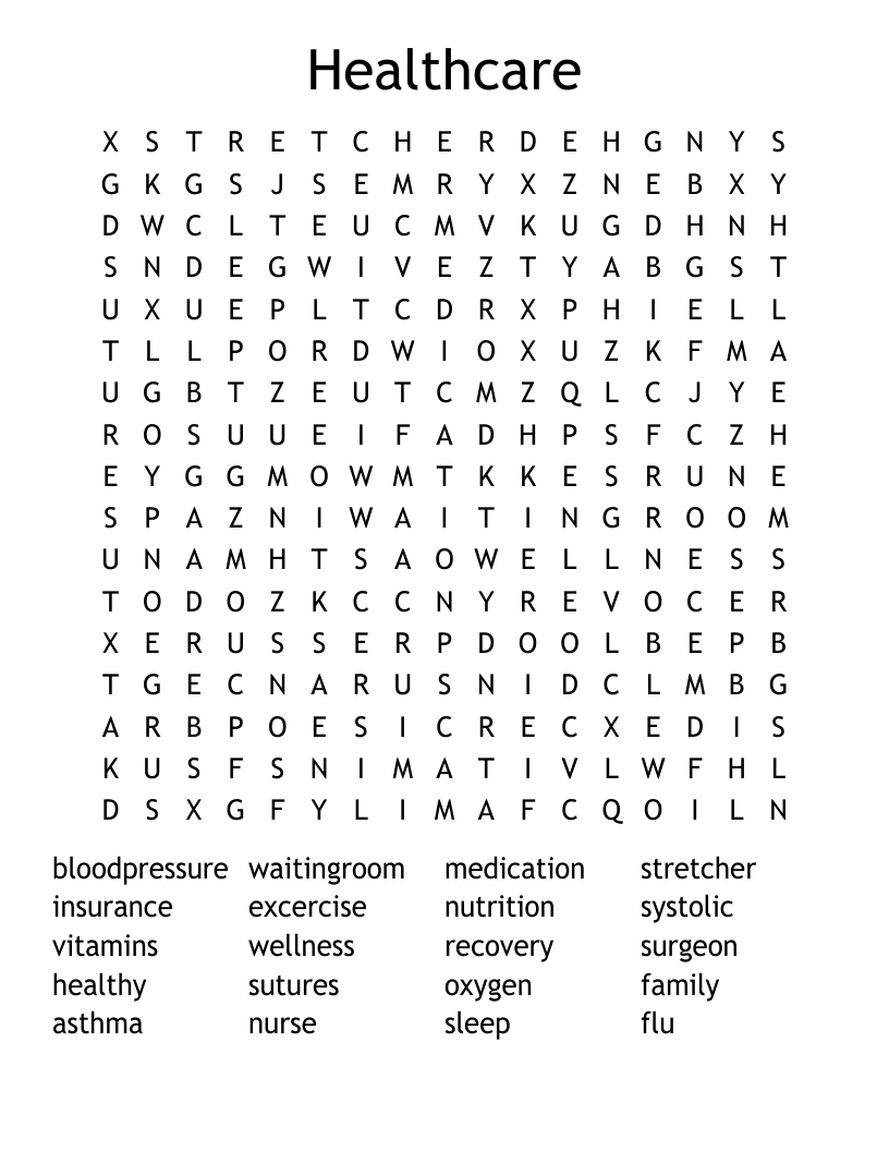 Free Printable Medical Puzzles