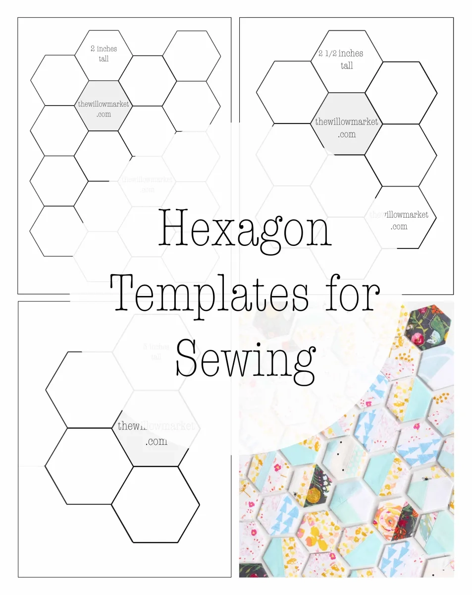 Full Page Free Printable Hexagon Template For Quilting