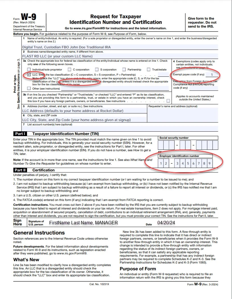 Irs W 9 Forms