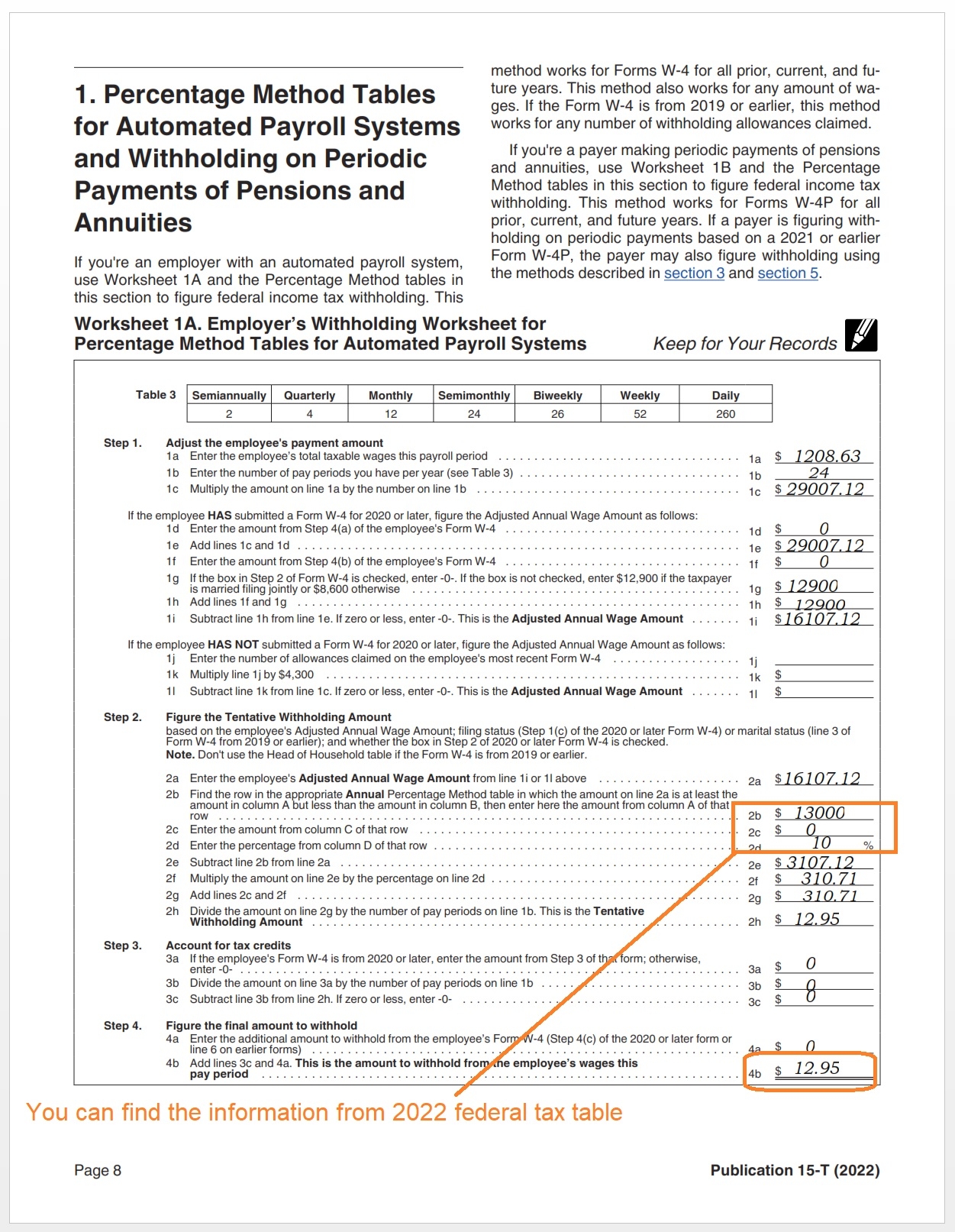 How To Calculate 2022 Federal Income Withhold Manually With New W4 
