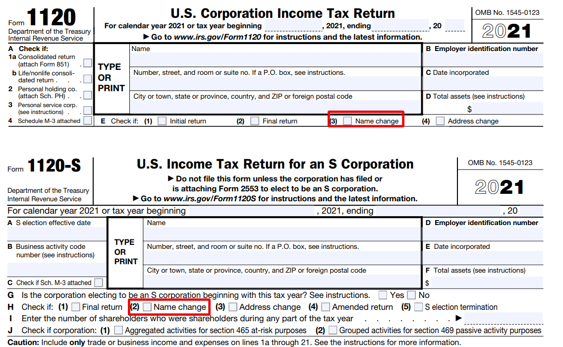 Irs Name Change Form For Llc