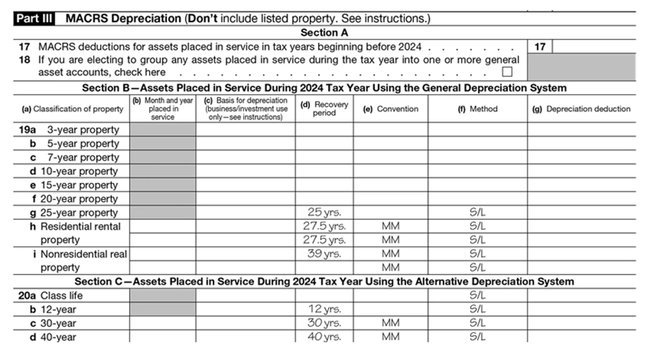 Irs Form 4562