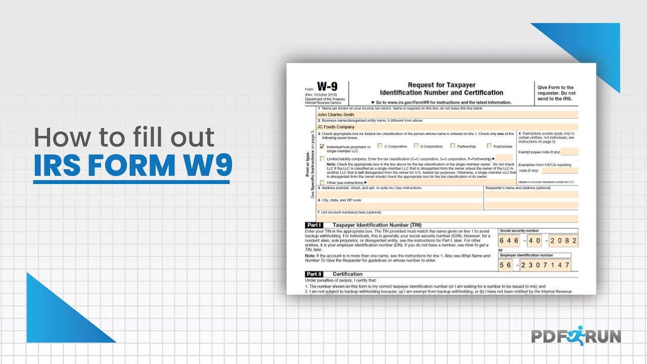 How To Fill Out Form W 9 Online Or Request For Taxpayer ID Number amp Certification Document PDRFun