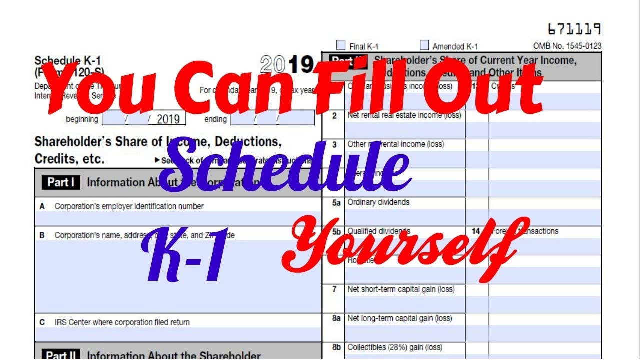 Form K-1 Form 1120-S