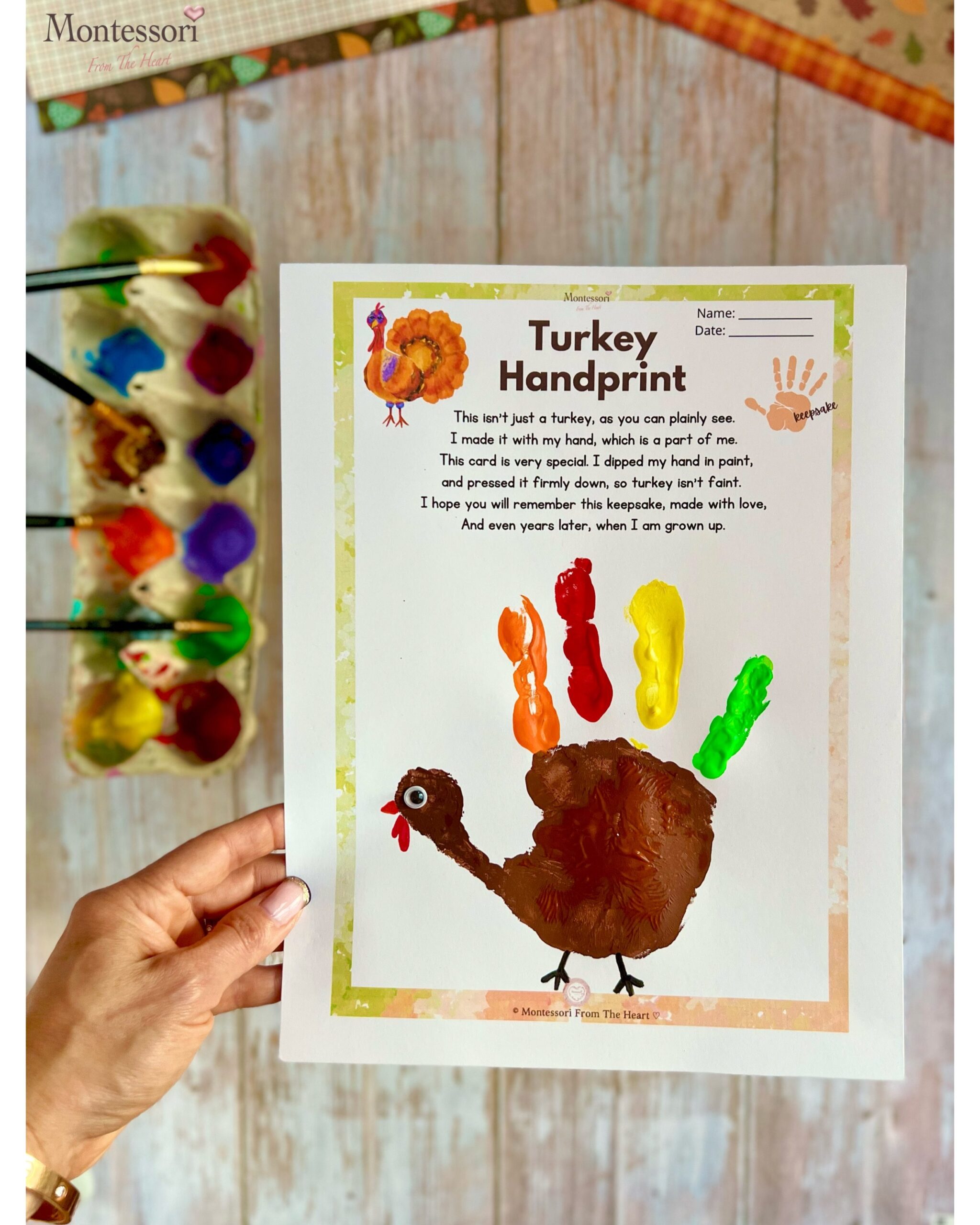Printable Hand Turkey Template