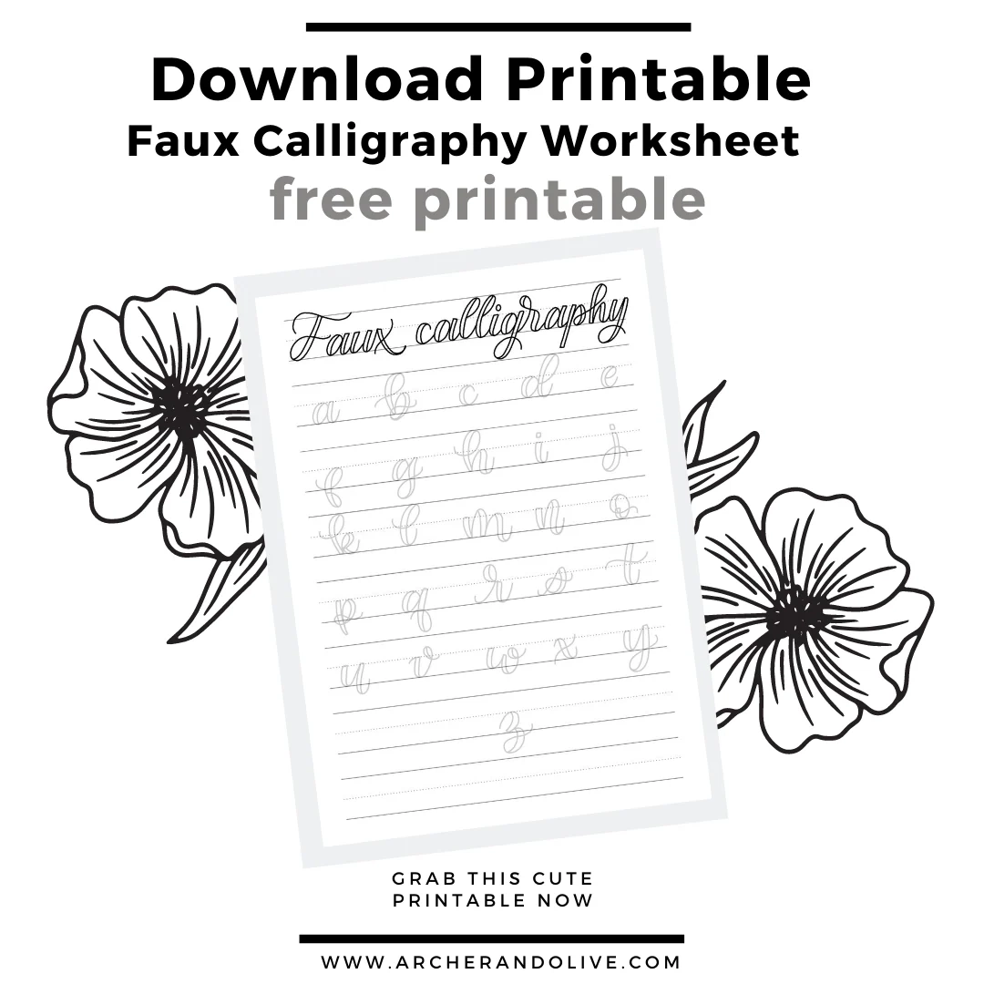 Free Printable Calligraphy Sheets