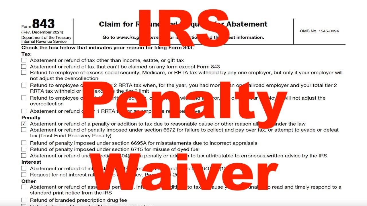 Irs Form 843 Abatement