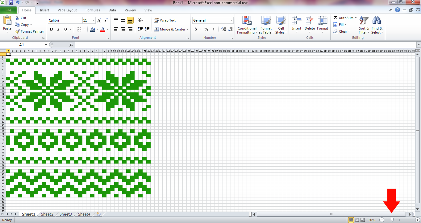 Knitting Graph Paper Excel