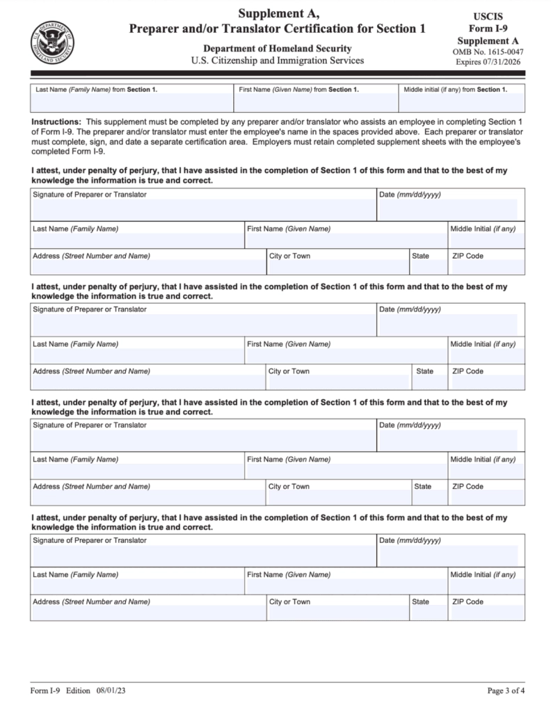 I 9 Form 2026 PDF Simple Instructions Form Download