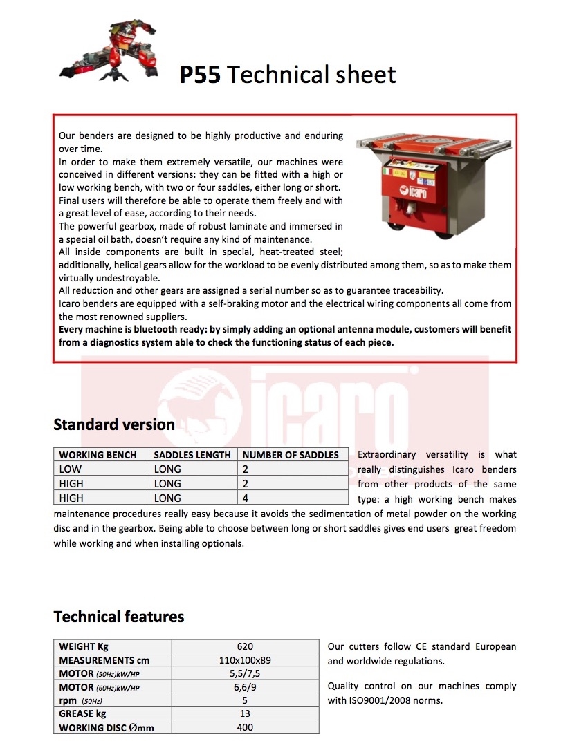 Icaro Machinery P55