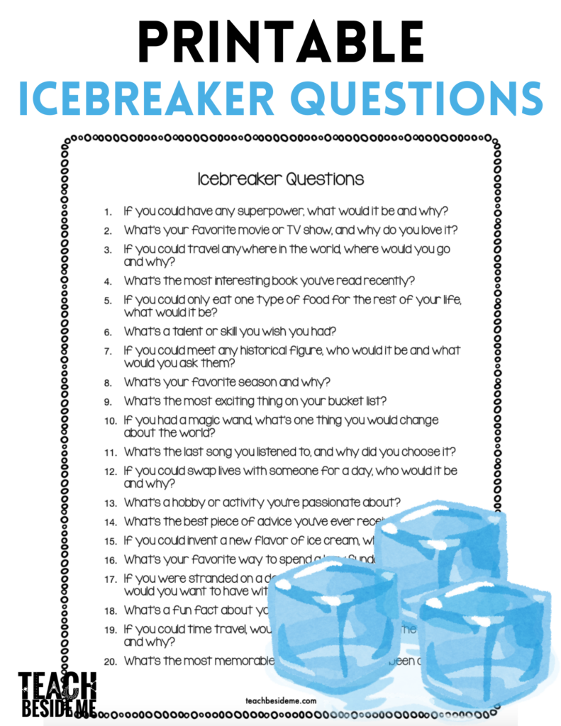 Ice Breaker Questions Printable
