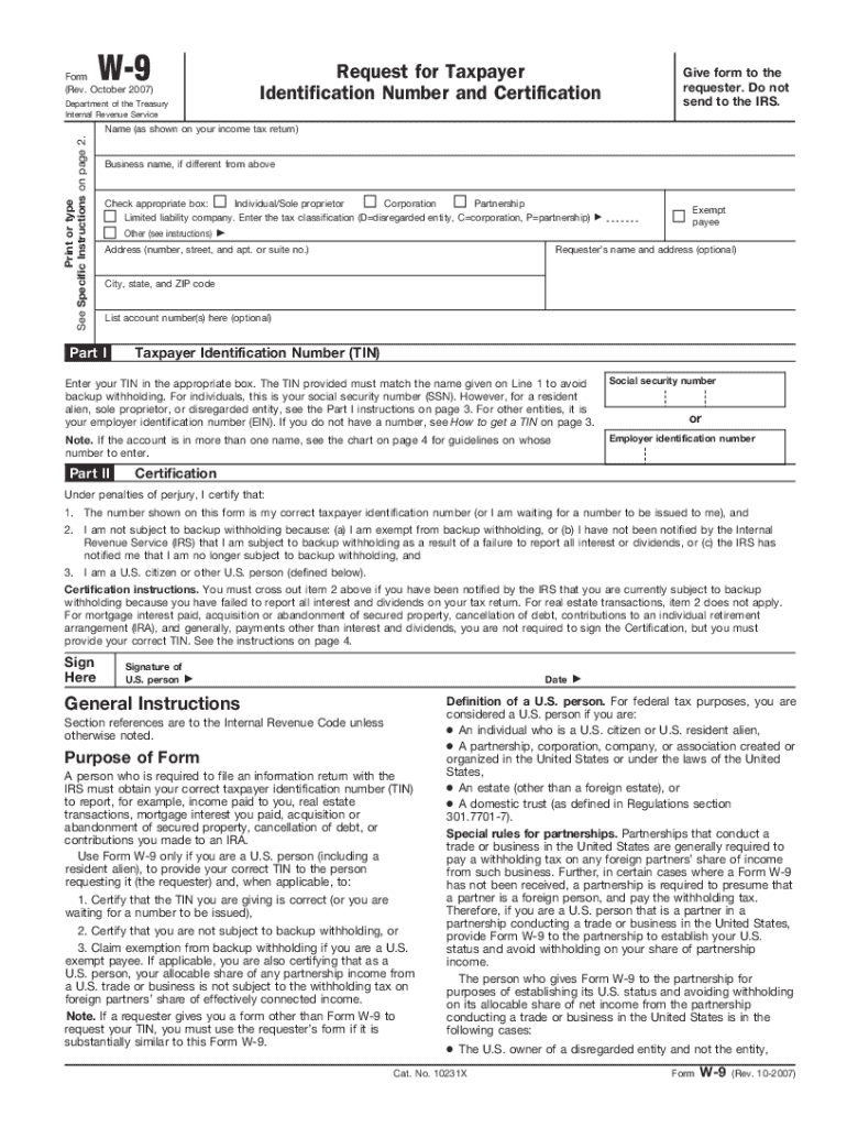 Information W9 Fill Out amp Sign Online DocHub