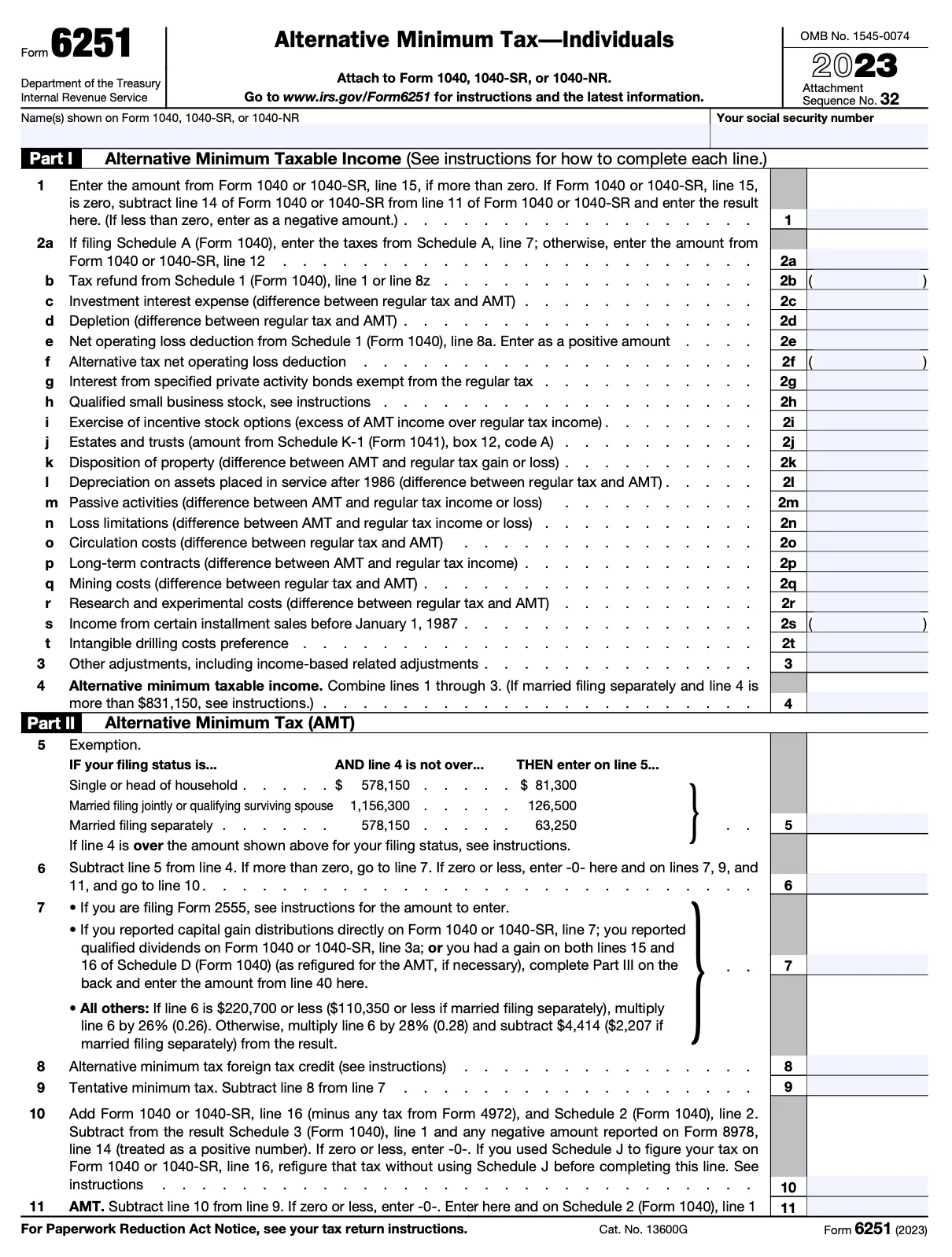 Instructions For Filling Out Form 6251 Pilot Blogs Pilot Blog