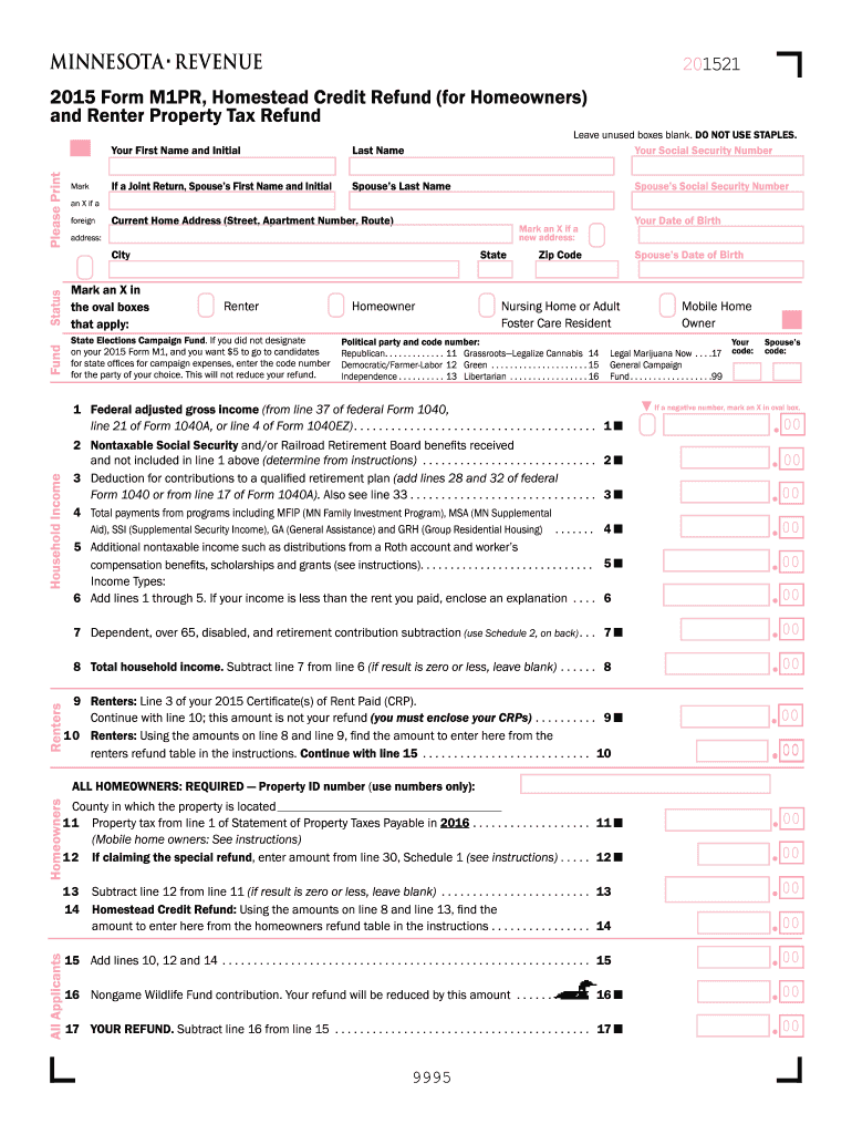 Instructions For Form M1Pr Form