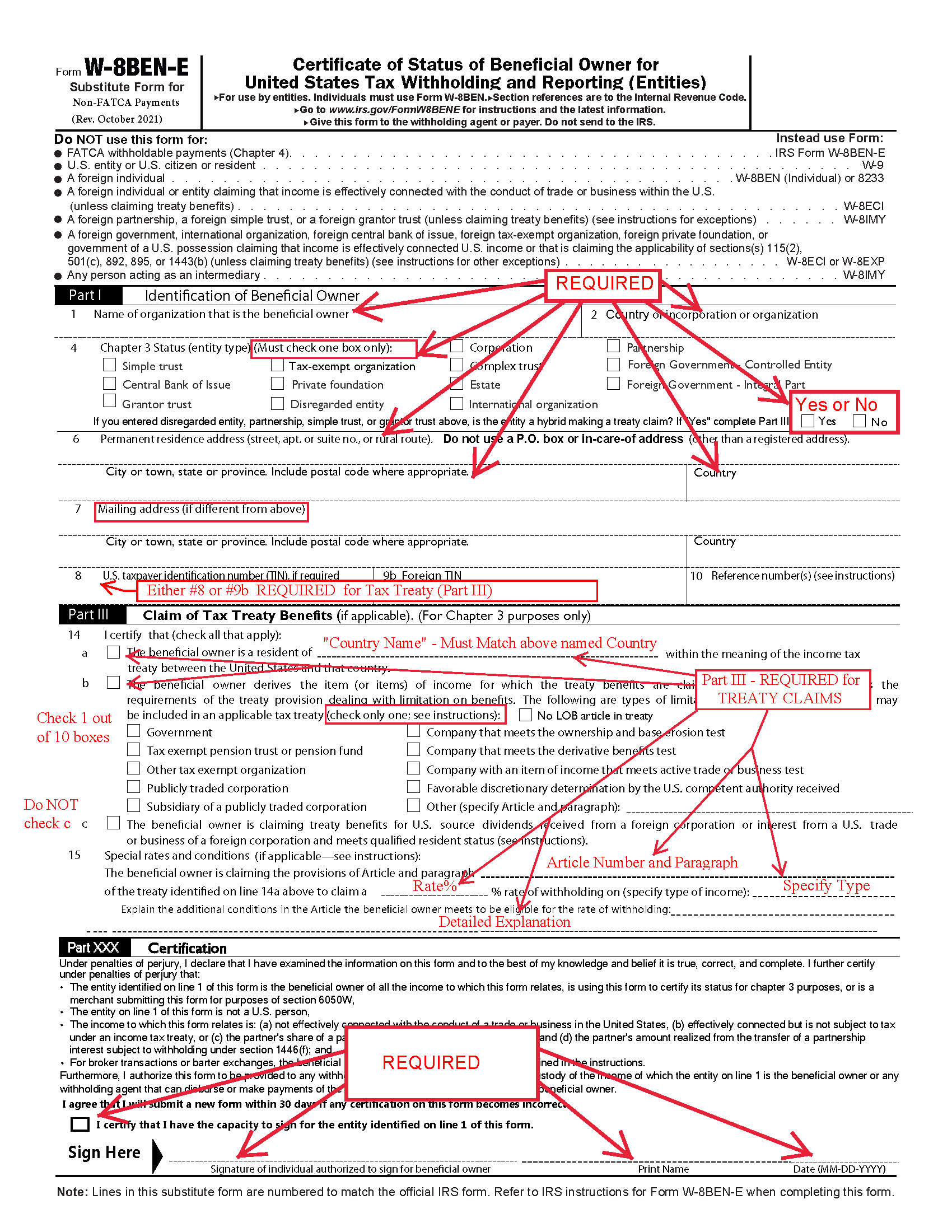 International Tax Forms University Controller s Office