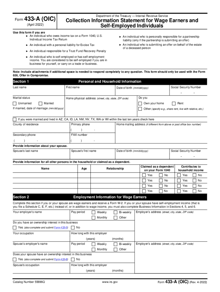 Irs Form 656 Printable