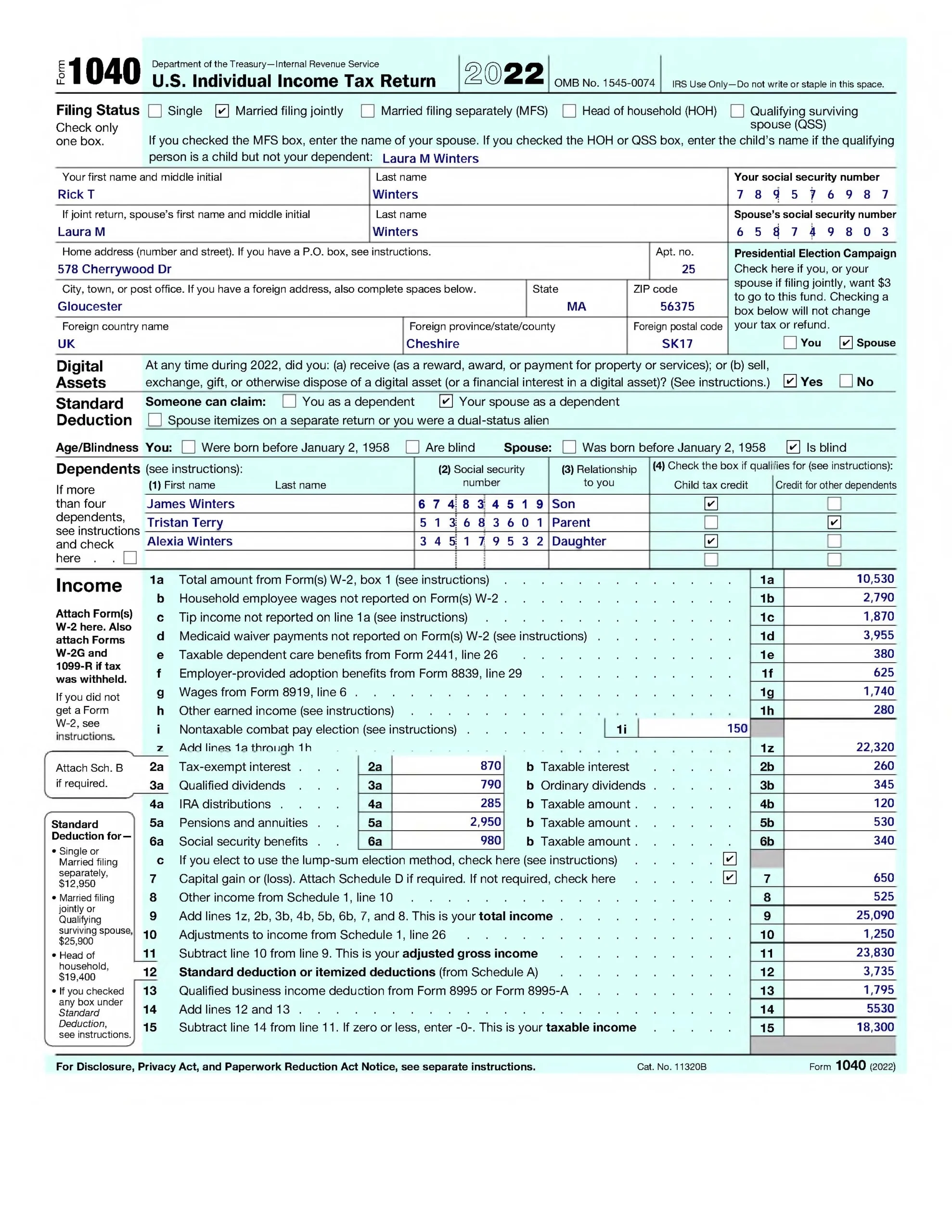 2022 Irs Form 1040 S Schedule 4
