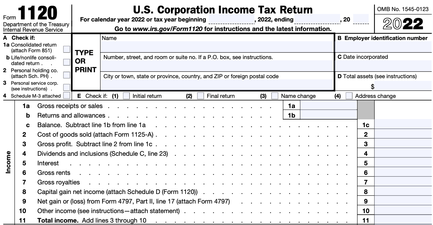 IRS Form 1120 For C Corporations Explained