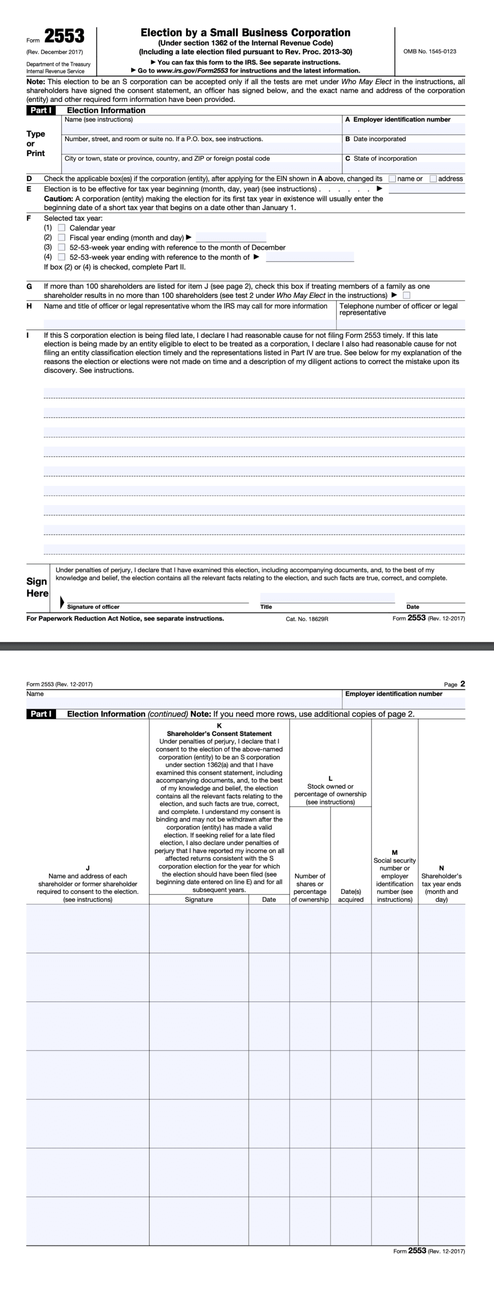 Irs Form 2553 Late Election