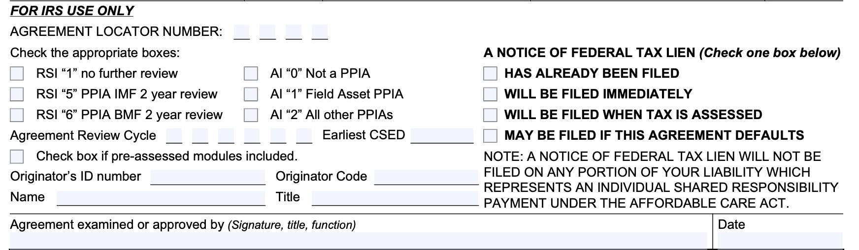 Irs Form 433 D Fillable Free