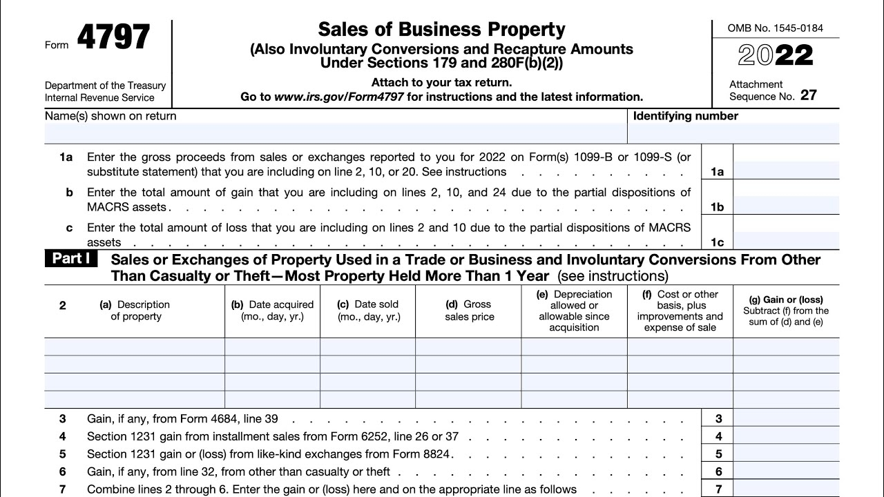 Irs Form 4797 2024 Printable