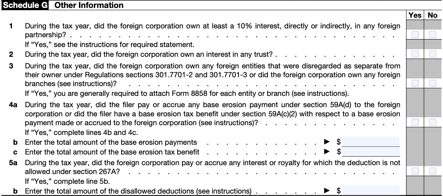 Irs Form 5471 Schedule I-1 Instructions