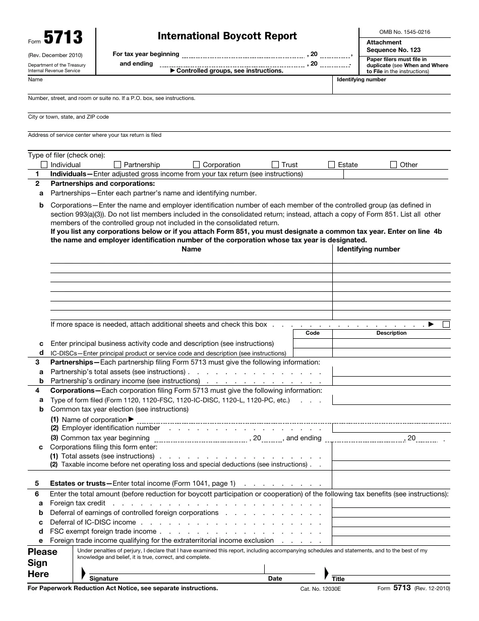 IRS Form 5713 Fill Out Sign Online And Download Fillable PDF 