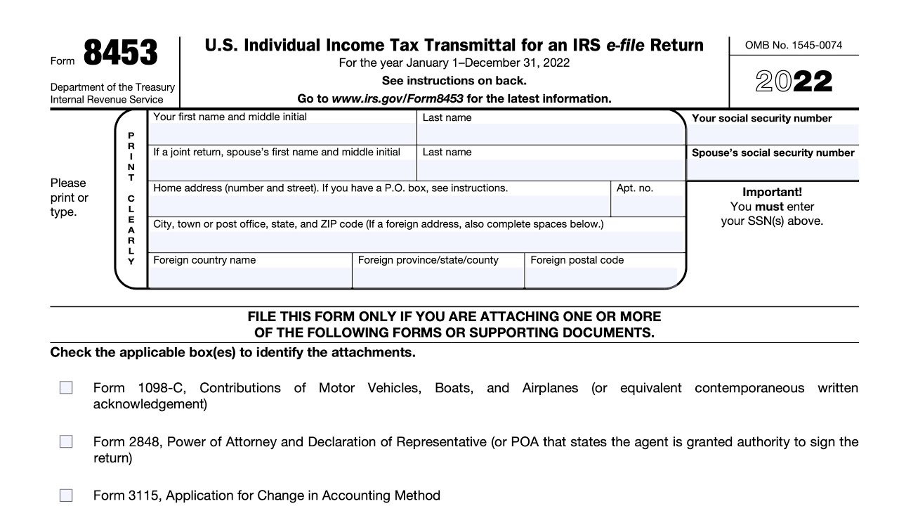IRS Form 8453 Walkthrough ARCHIVED COPY READ COMMENTS ONLY