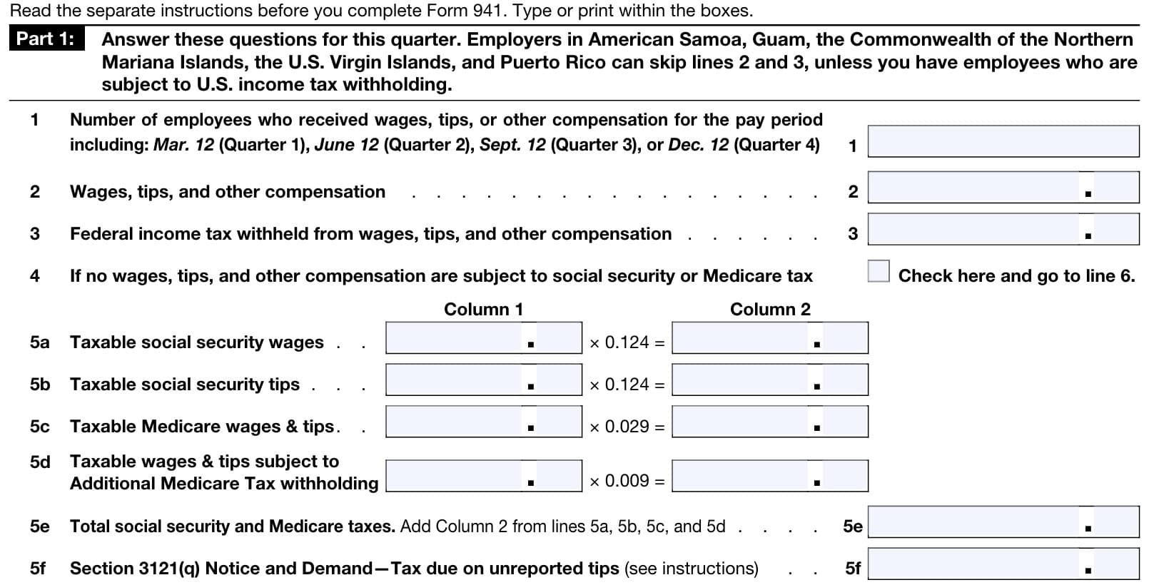 Irs 941 Forms 2024