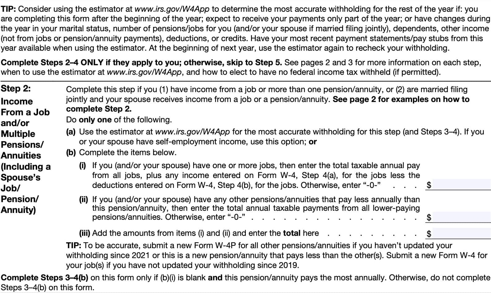 Irs Form W 4p Fillable