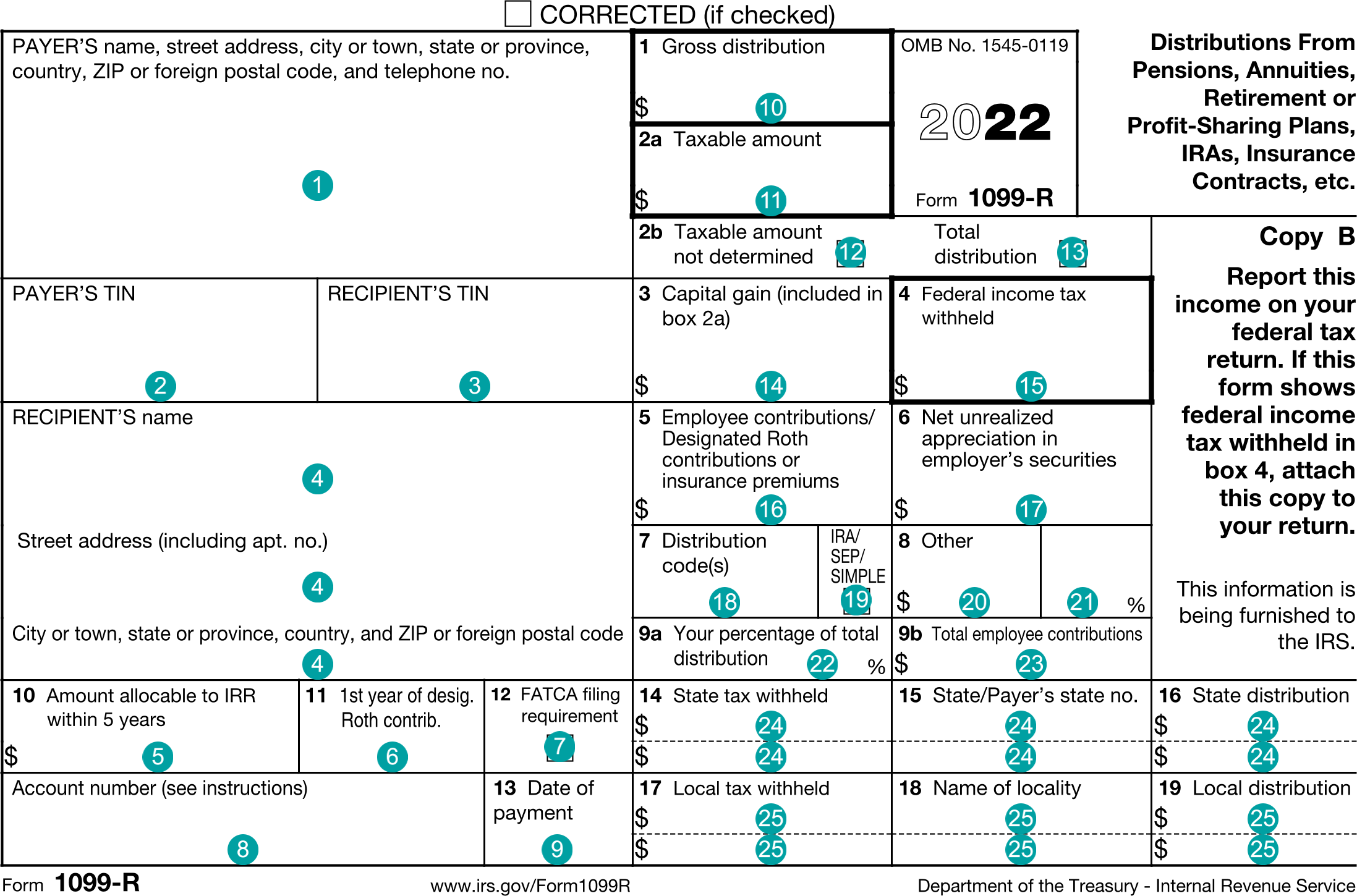 Irs W2 Forms 2022 IRS Tax Form 1099 R Carbonless 6 Part Set 