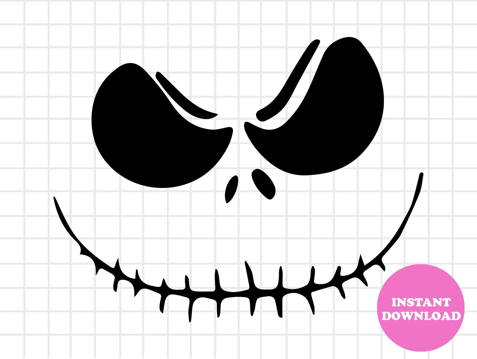 Jack Skellington Face Template Etsy Canada