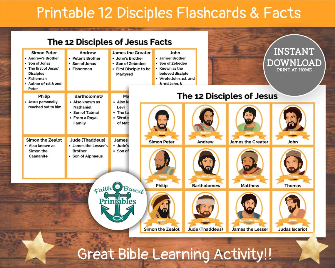 Disciples Of Jesus Printable
