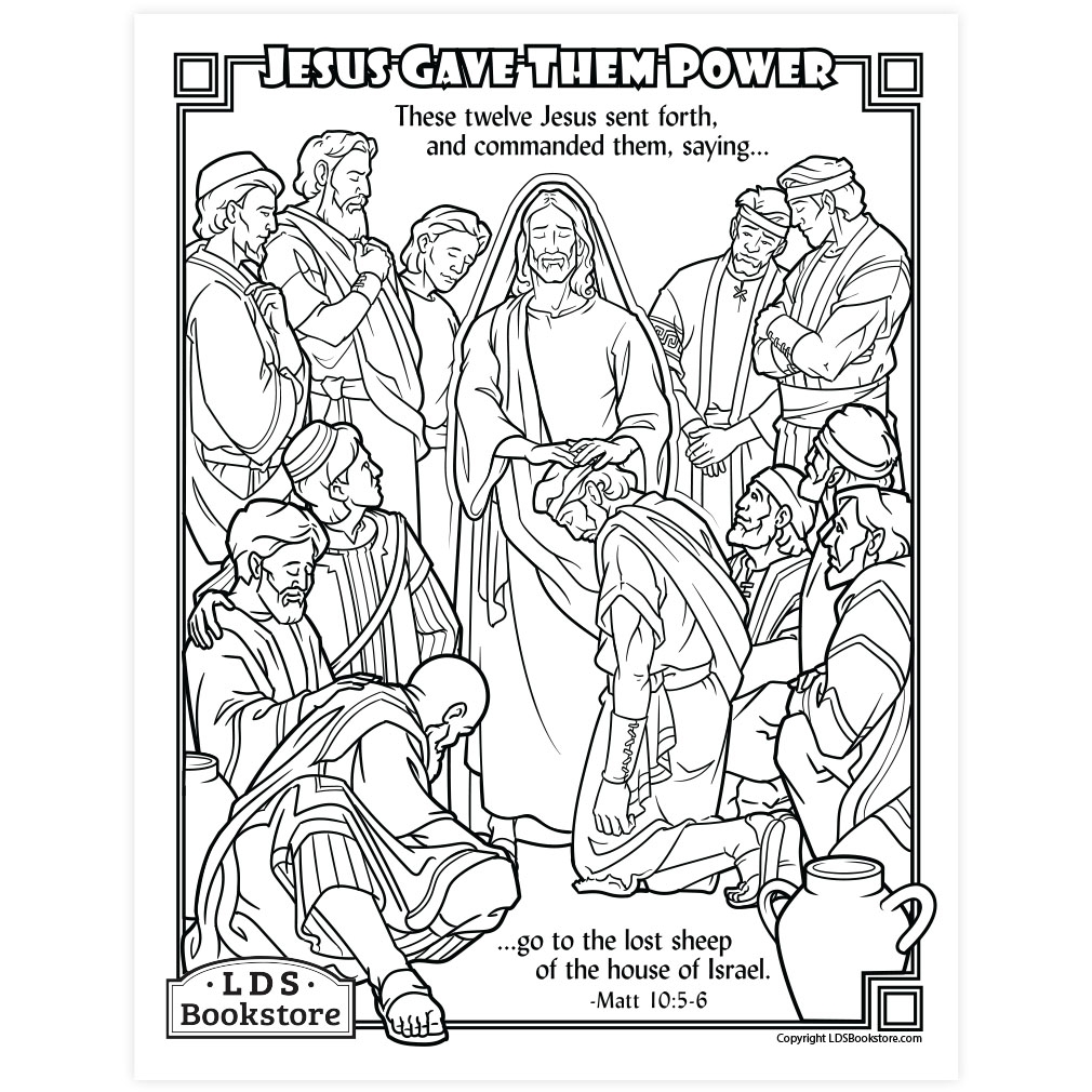 Jesus Calls The Twelve To Preach amp Bless Coloring Page Printable
