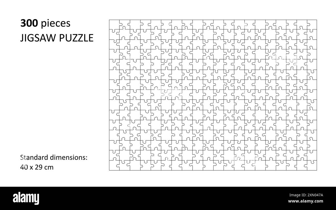 Jigsaw Puzzle Blank Template Or Cutting Guidelines Of 150 