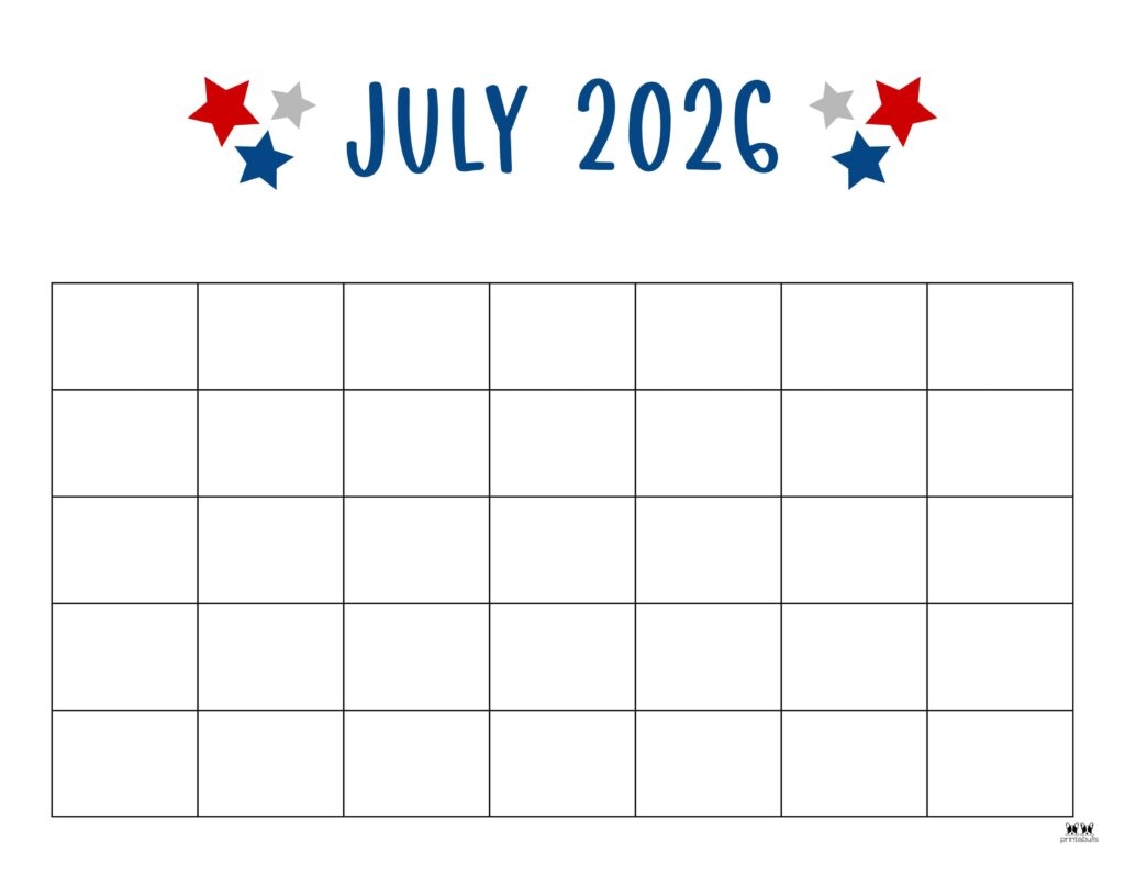 July 2026 Calendar Printable