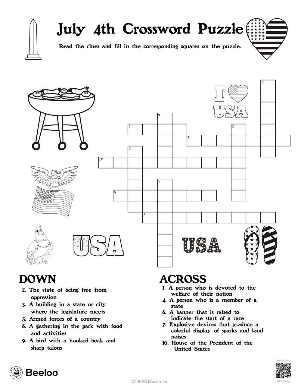 4th Of July Puzzles Printable Free