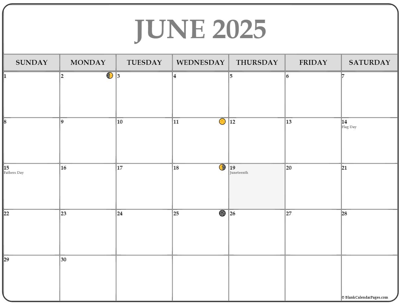 Printable Blank Moon Phase Calendar