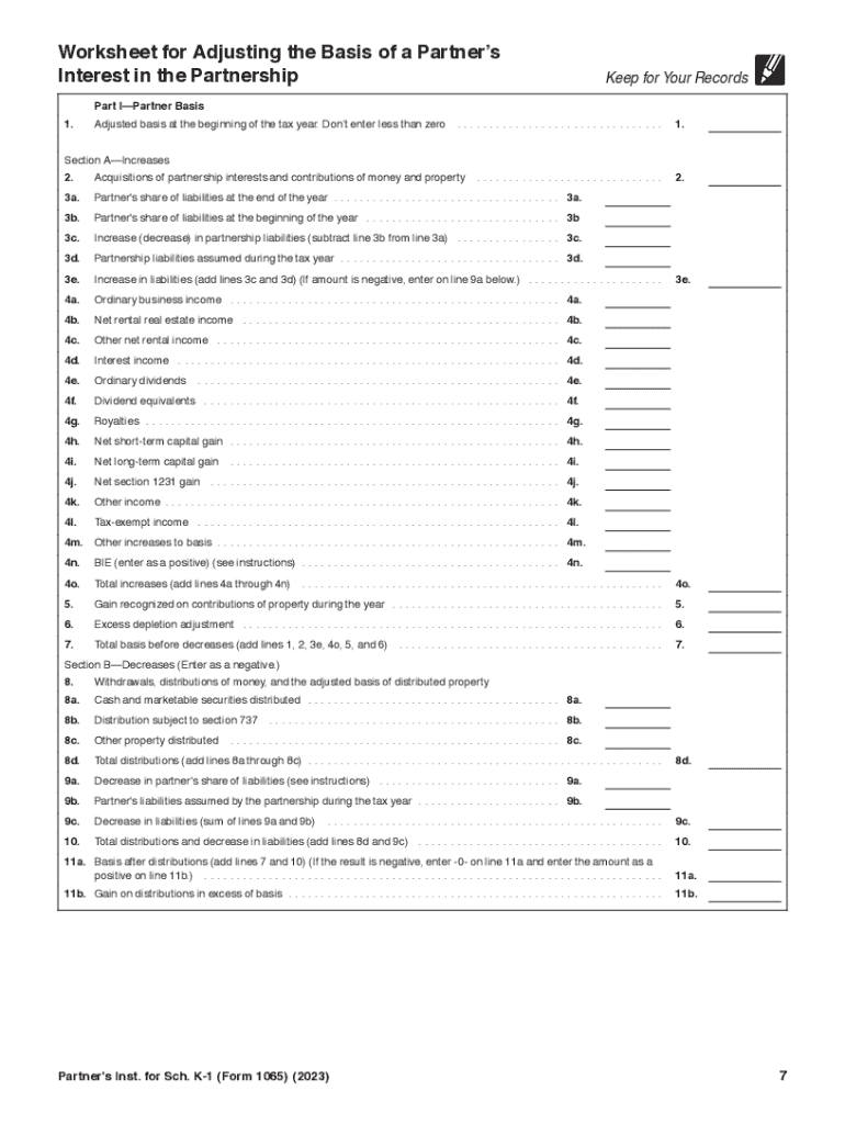 Irs K-1 Form 2023