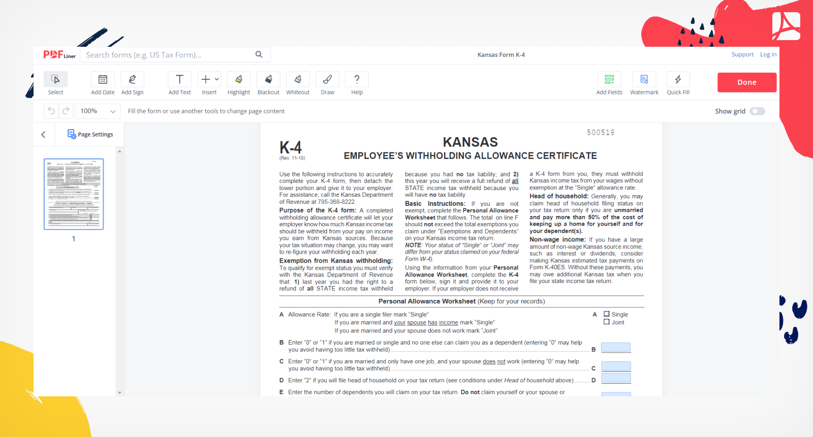 K4 Form 2025 Pdf